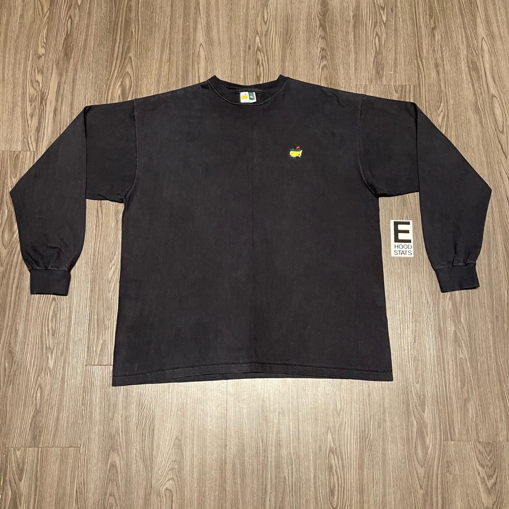 Masters Golf Vintage Faded Black Long Sleeve Mens Size XL Shirt